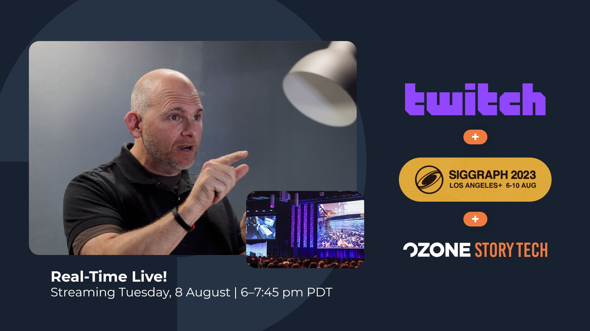 Link to Siggraph 2023 Live Stream on Twitch